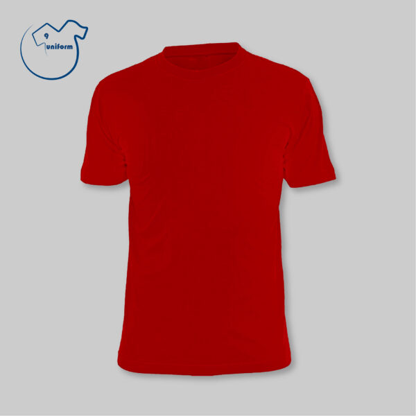 Round neck cotton T-shirt-a